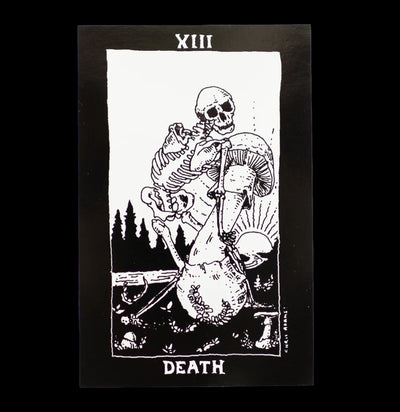 The Mushroom Tarot Death Card Sticker-Stickers-Corvidopolis-PaxtonGate