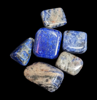 Tumbled Sodalite Stone-Minerals-Quasar Gems-PaxtonGate