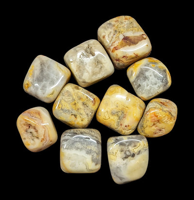 Tumbled Yellow Crazy Lace Agate-Minerals-Quasar Gems-PaxtonGate