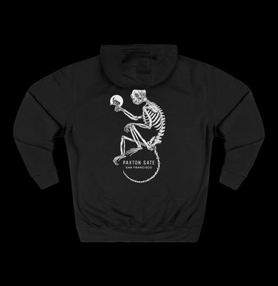 Unisex Skeletal Monkey Hoodie By Zoe Keller-Hoodie-Printify-PaxtonGate