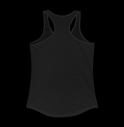 Women's "Of floods, fires & plagues" Racerback Tank by Megan Lees-Tank Top-Printify-PaxtonGate