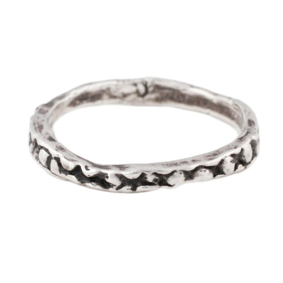 Oxidized Silver Stingray Stacking Ring - Paxton Gate