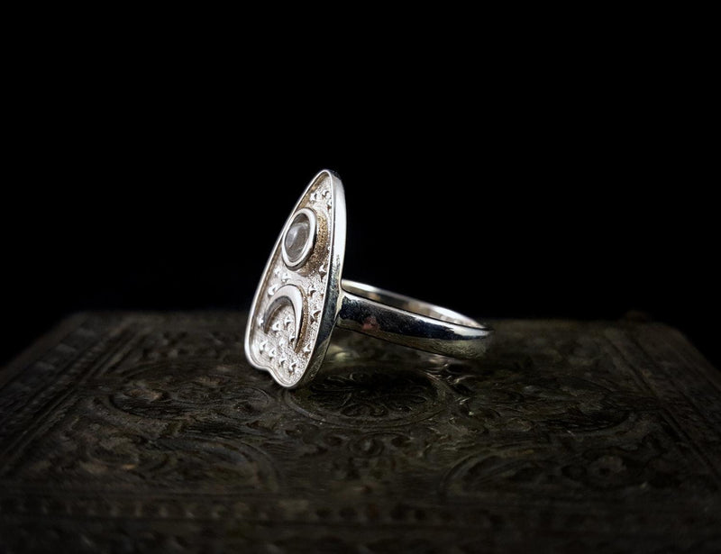 Séance Planchette Ring with White Well Opal - Paxton Gate