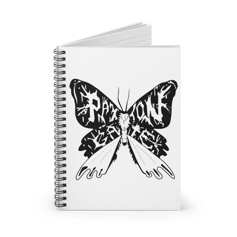 Ruled Line Moth Spiral Notebook - Paxton Gate