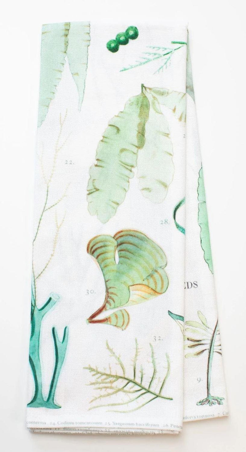 Seaweed Printed Tea Towel - Paxton Gate