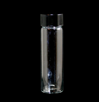 Clear Glass Vial with Black Cap - Paxton Gate