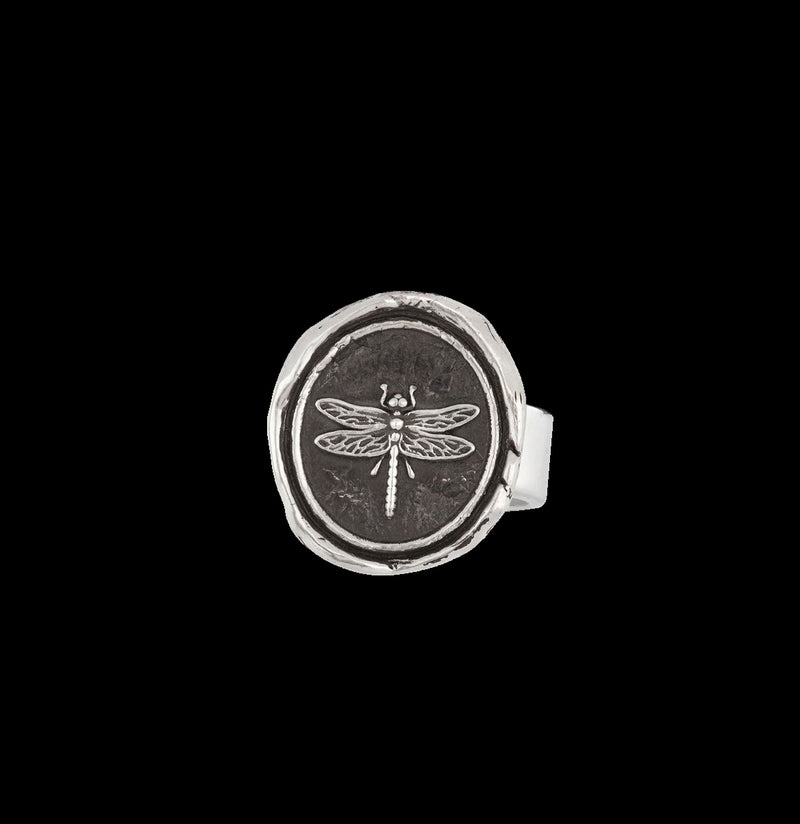 Sterling Silver Dragonfly Talisman Ring - Paxton Gate