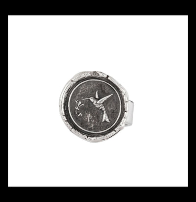 Sterling Silver Hummingbird Talisman Ring - Paxton Gate