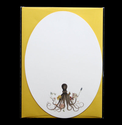 Octopus Flowers Oval Greeting Card - Paxton Gate