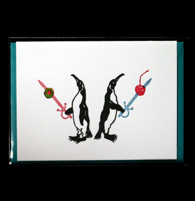 Penguins and Swords Greeting Card - Paxton Gate