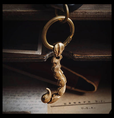 Solid Brass Scorpion Tail Pendant - Paxton Gate