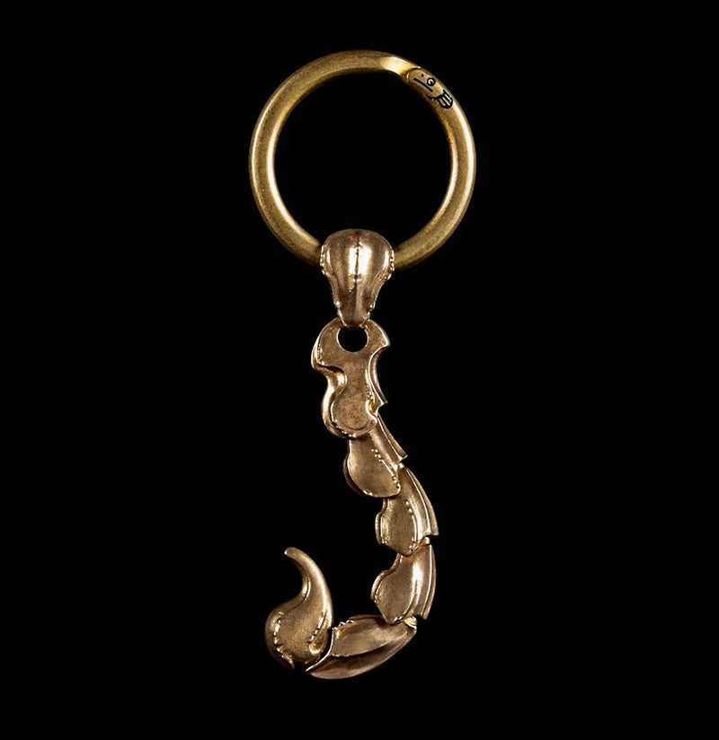 Solid Brass Scorpion Tail Pendant - Paxton Gate