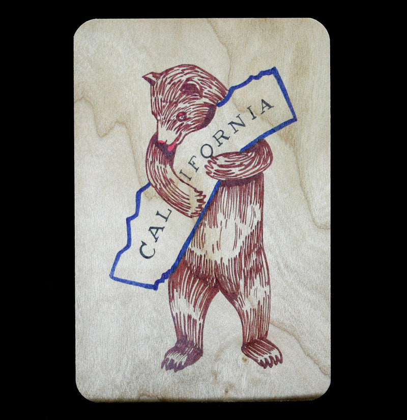 Cali Bear Wood Postcard - Paxton Gate