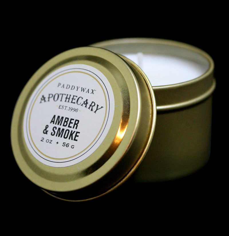 Apothecary Tin Candle Amber and Smoke - Paxton Gate