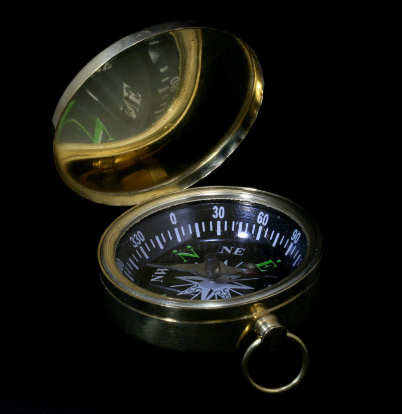 Small Brass Compass - Paxton Gate