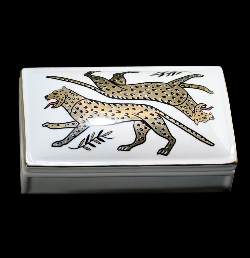 Duo Leopard Ceramic Box - Paxton Gate