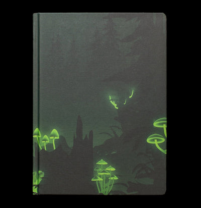 Bioluminescent Mushrooms Dark Matter Notebook - Paxton Gate