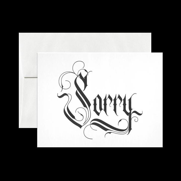 Sorry Letterpress Card - Paxton Gate