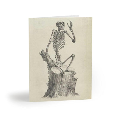 Thoughtful Skeleton Greeting Card Pack - Paxton Gate